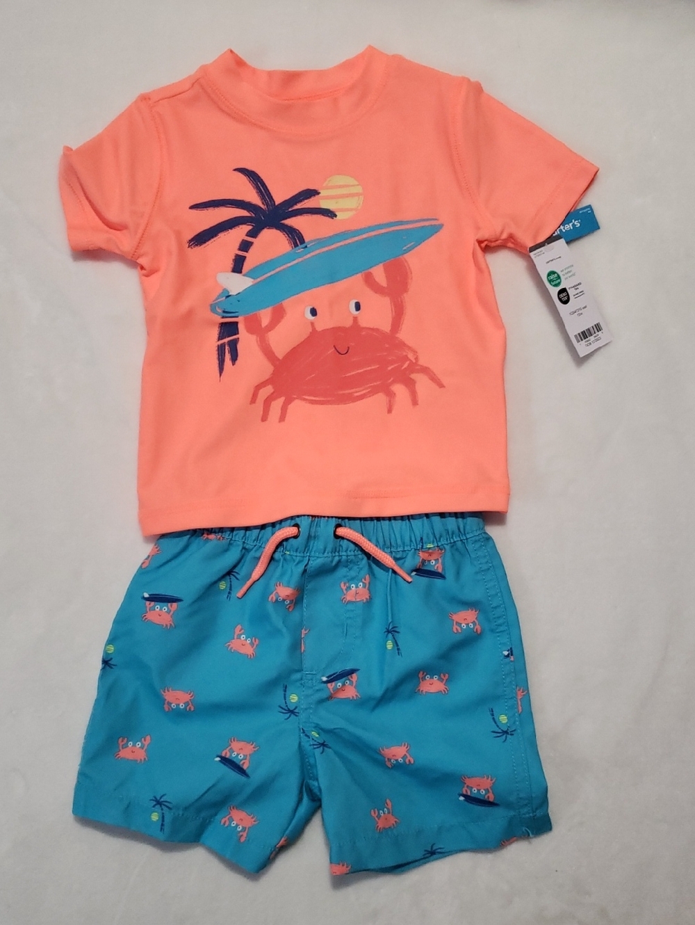 Carter's Kids Orange Swim Shirt